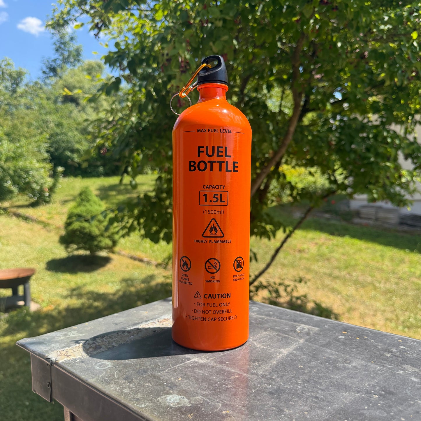 RideCare™ Emergency Motorcycle Fuel Bottle – 1.5L (50.7 fl oz) Aluminum Fuel Container