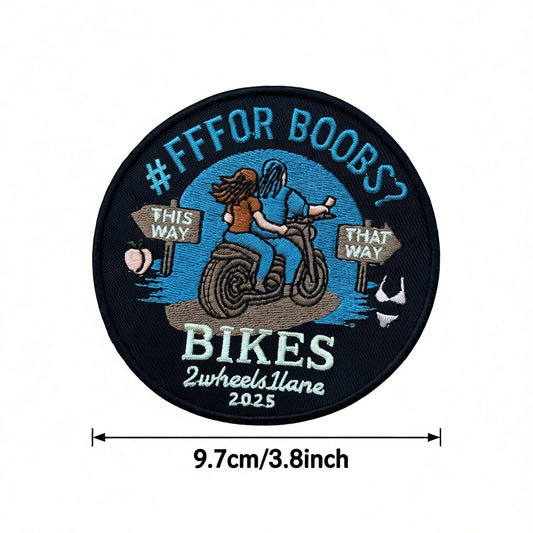 Funny Biker Patch – “Butt or Boobs?” Motorcycle Embroidered Badge – 2Wheels1Lane 2025