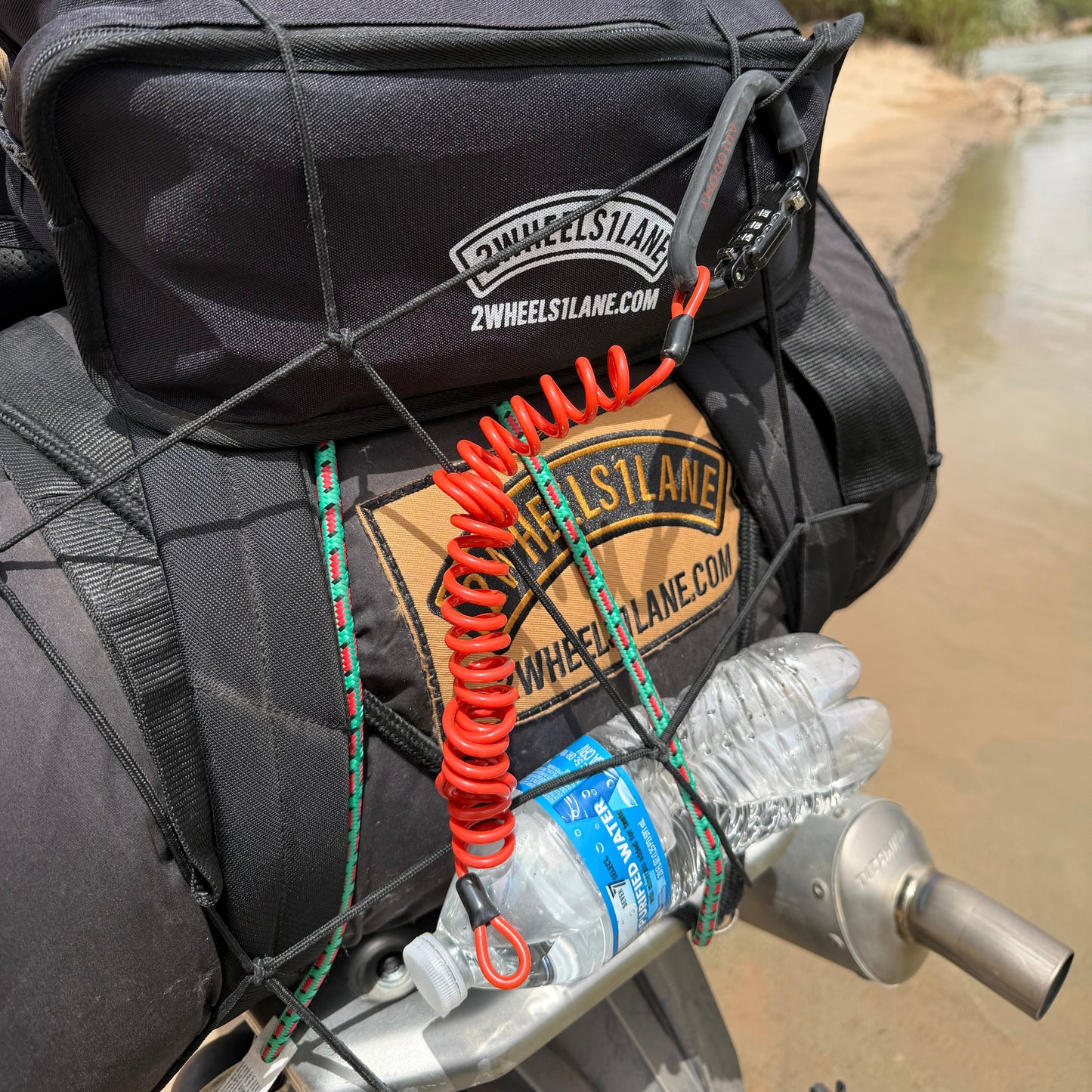 Outlaw Rouge Edition Motorcycle Camping Tent | 2Wheels1Lane Adventure Swag