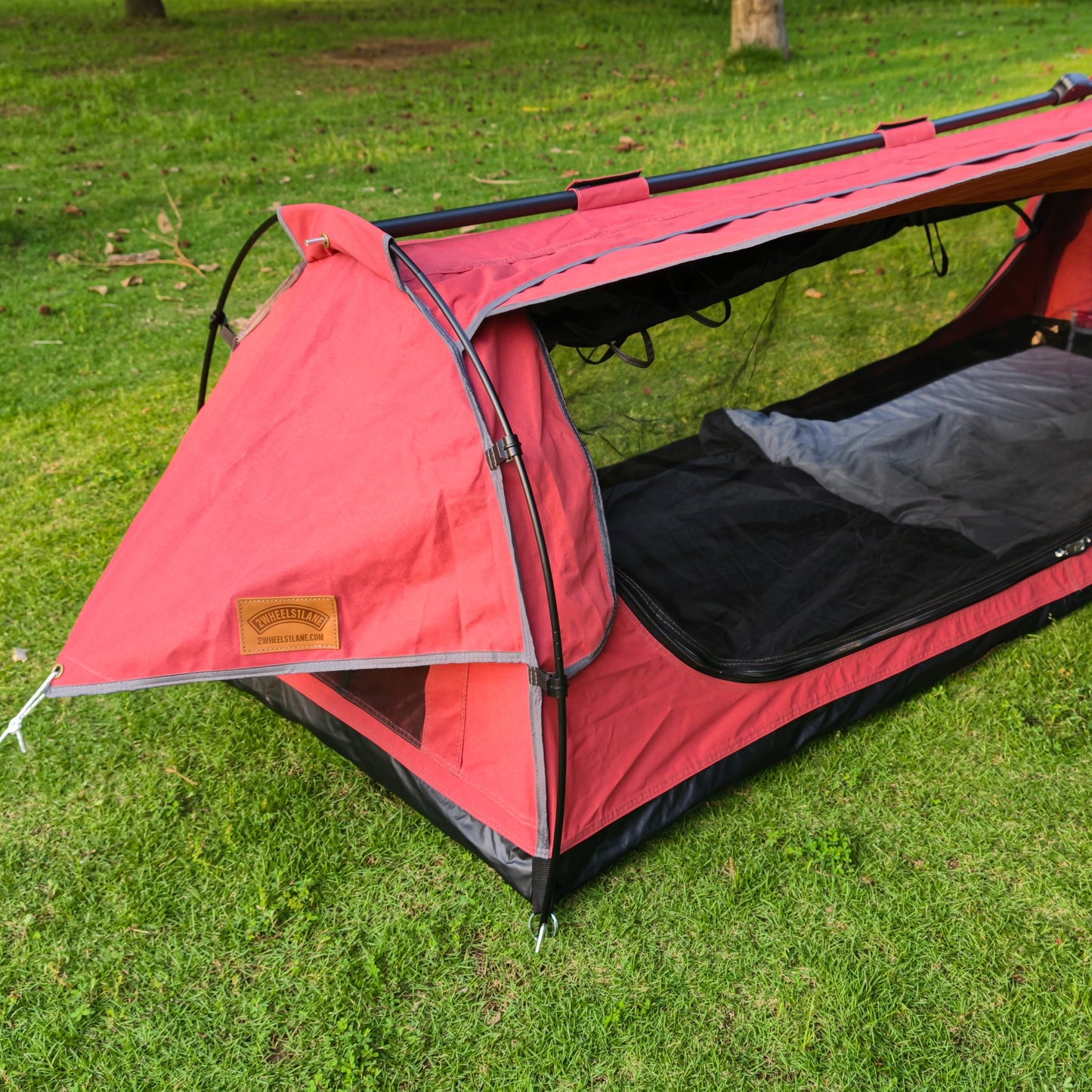 Outlaw Rouge Edition Motorcycle Camping Tent | 2Wheels1Lane Adventure Swag