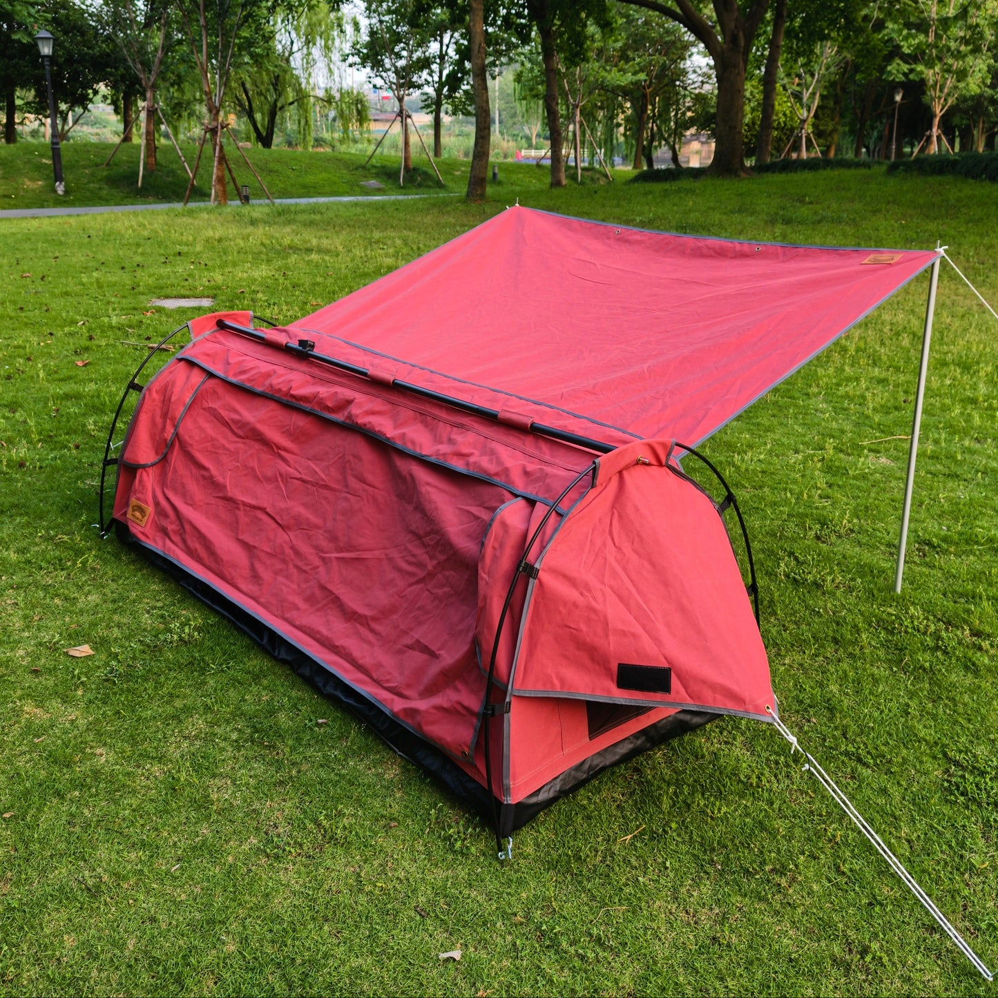 Outlaw Rouge Edition Motorcycle Camping Tent | 2Wheels1Lane Adventure Swag