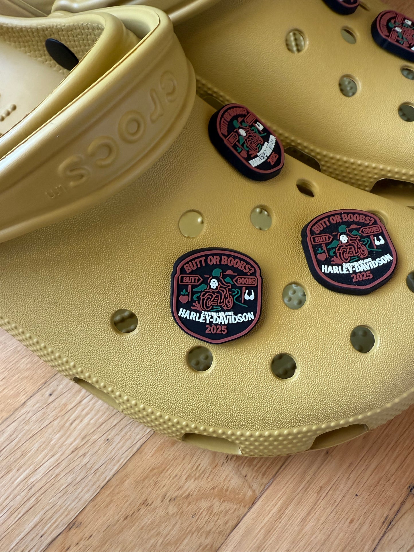 Funny Crocs Charm Jibbitz – Biker Style Accessory for Harley-Davidson Fans