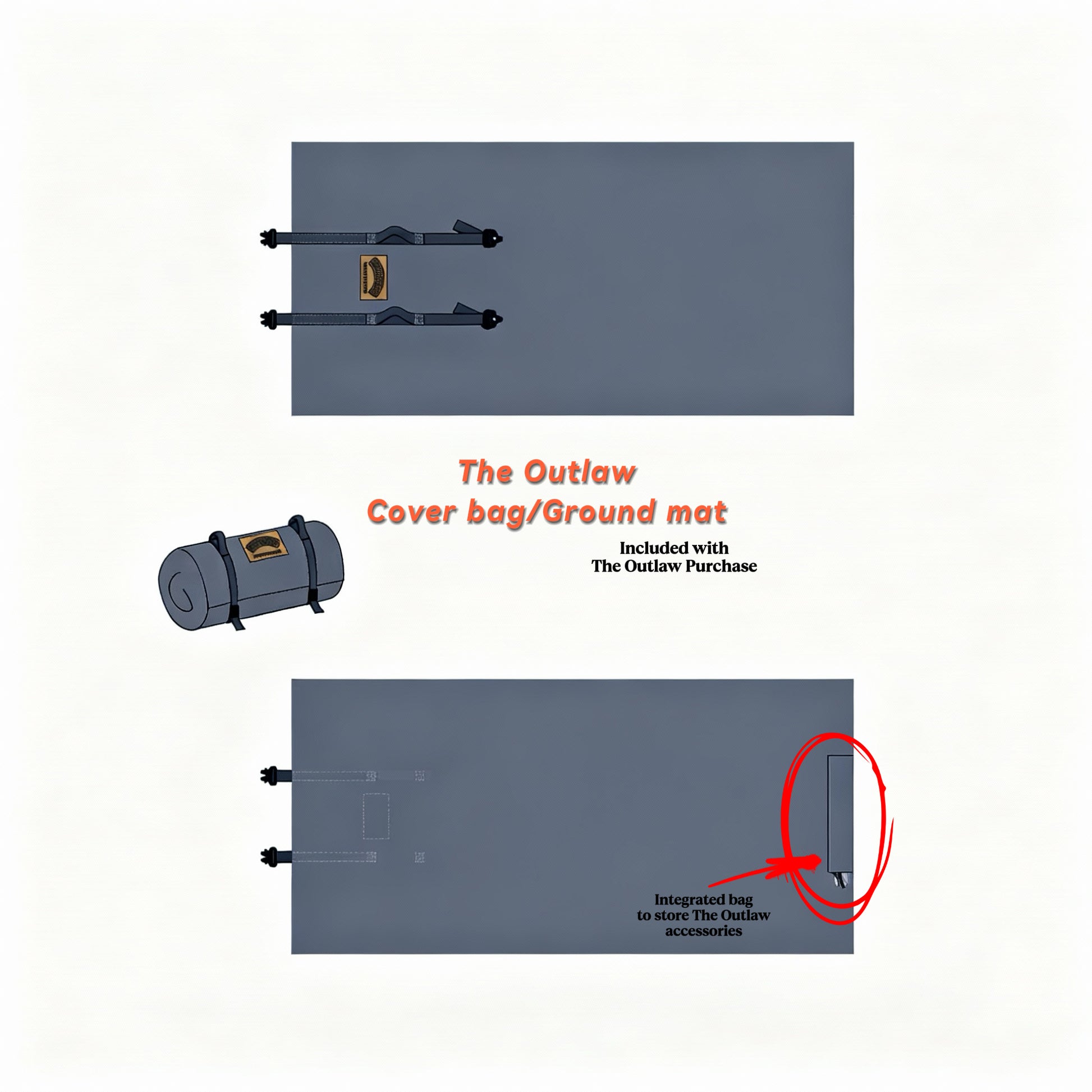 The Outlaw motorcycle camping tent by 2Wheels1Lane, waterproof solo tent for motorcycle camping