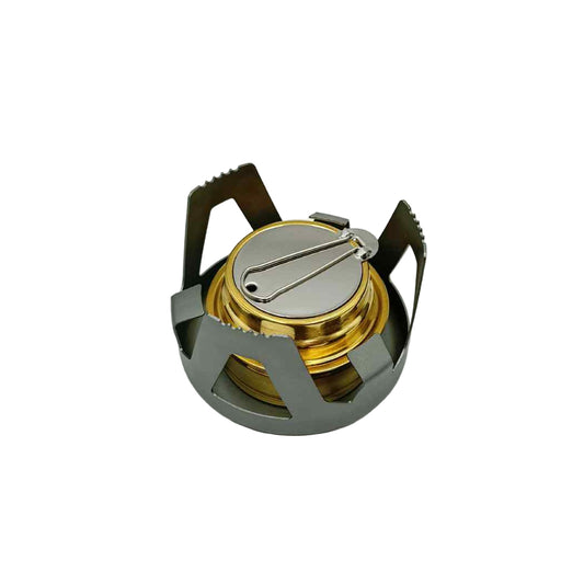Portable Camping Mini Stove – Lightweight Aluminum Alloy, Adjustable Flame, Stainless Steel Split Stove for Bikers & Outdoor Coffee