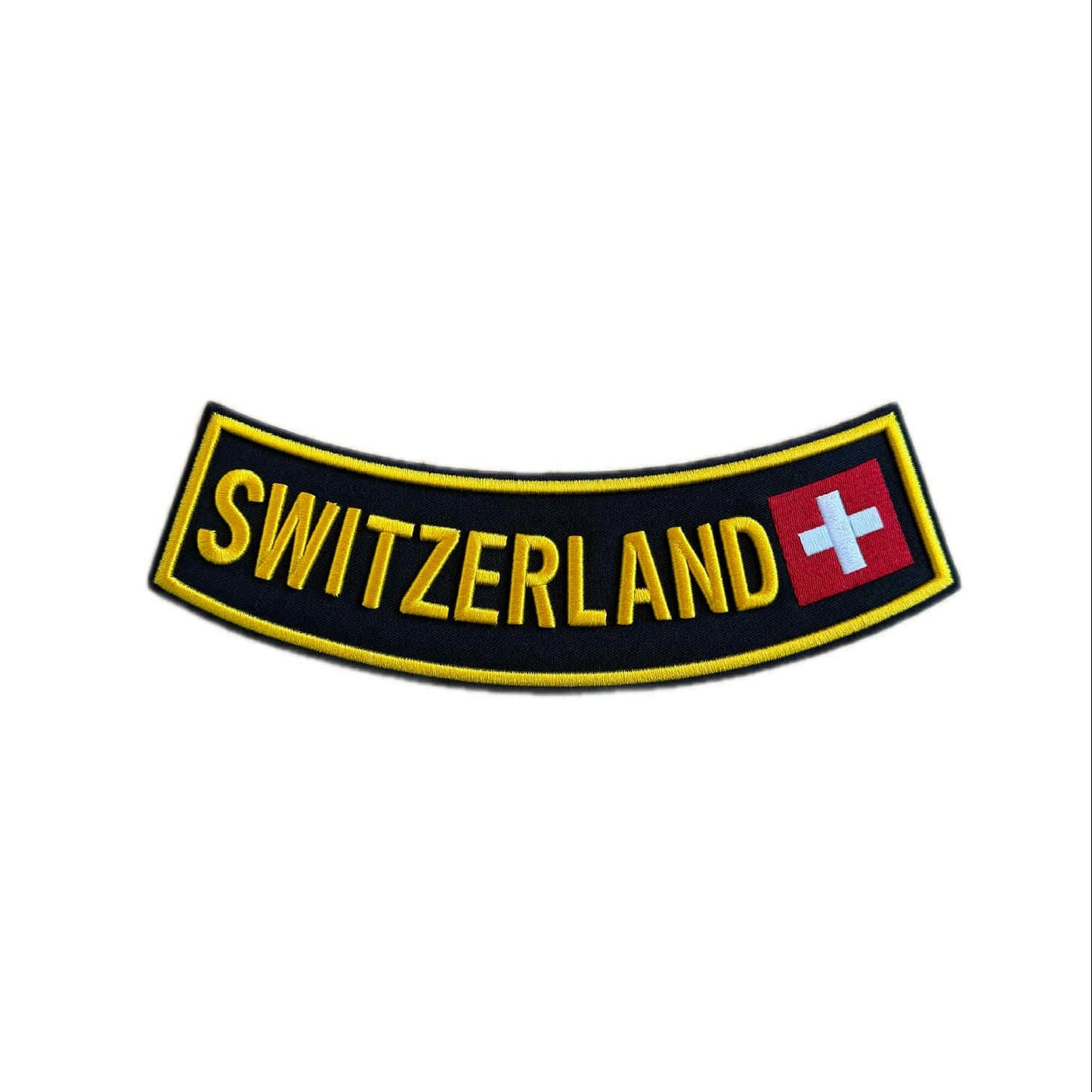 Switzerland Rocker Patch 28x8cm – Embroidered Sew-On & Iron-On