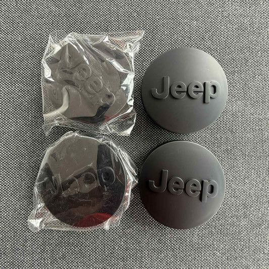 4PCs 64mm (2.52") Jeep Hub Caps – Matte Black Wheel Center Caps Replacement