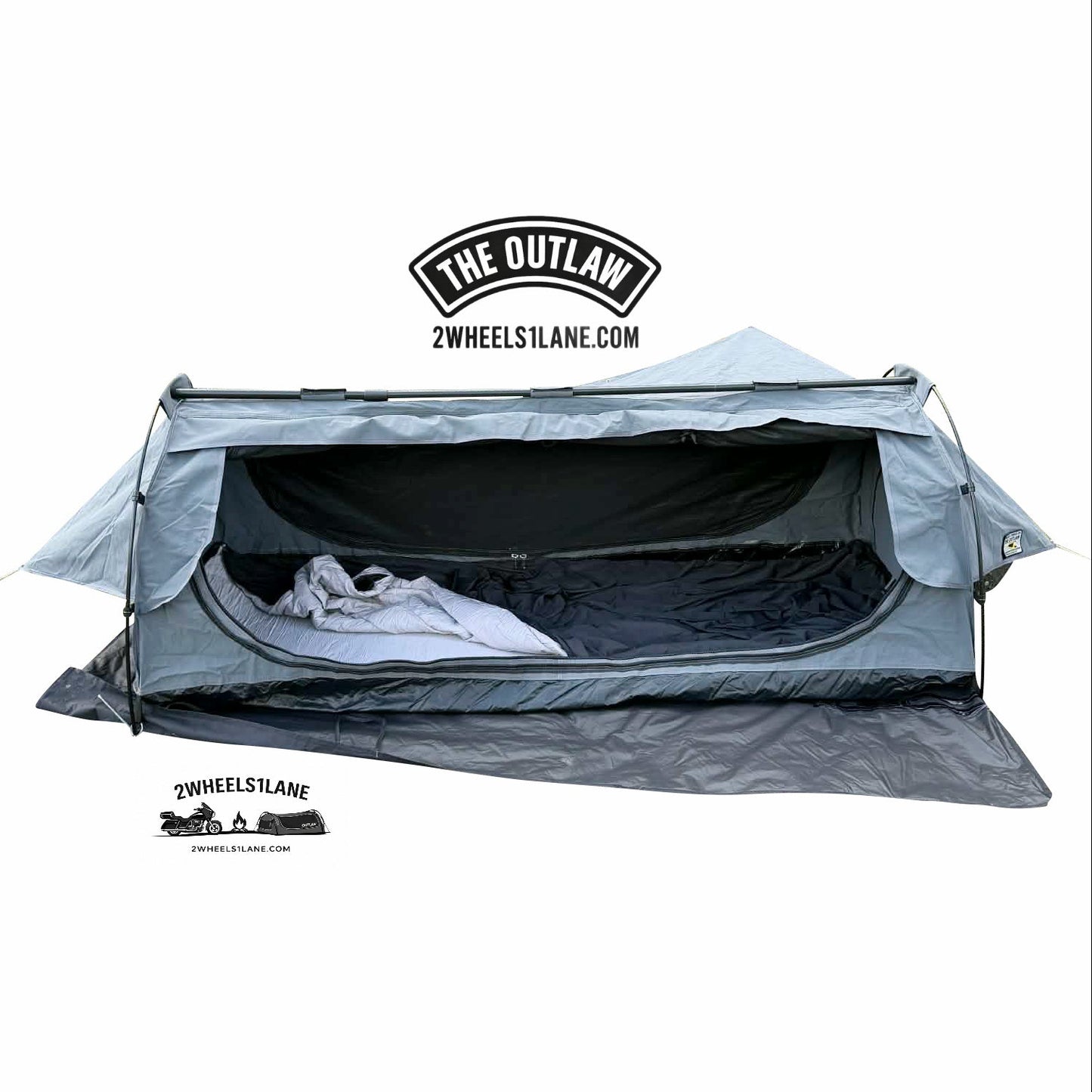 THE OUTLAW Motorcycle Camping Tent | 2Wheels1Lane Adventure Swag
