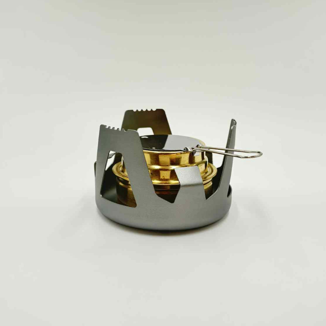 Portable Camping Mini Stove – Lightweight Aluminum Alloy, Adjustable Flame, Stainless Steel Split Stove for Bikers & Outdoor Coffee