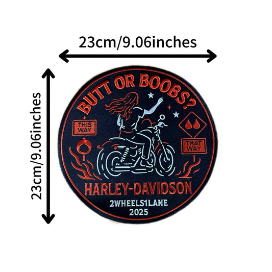 23cm Biker Patch Harley Davidson – Sew-On & Iron-On Motorcycle Patch