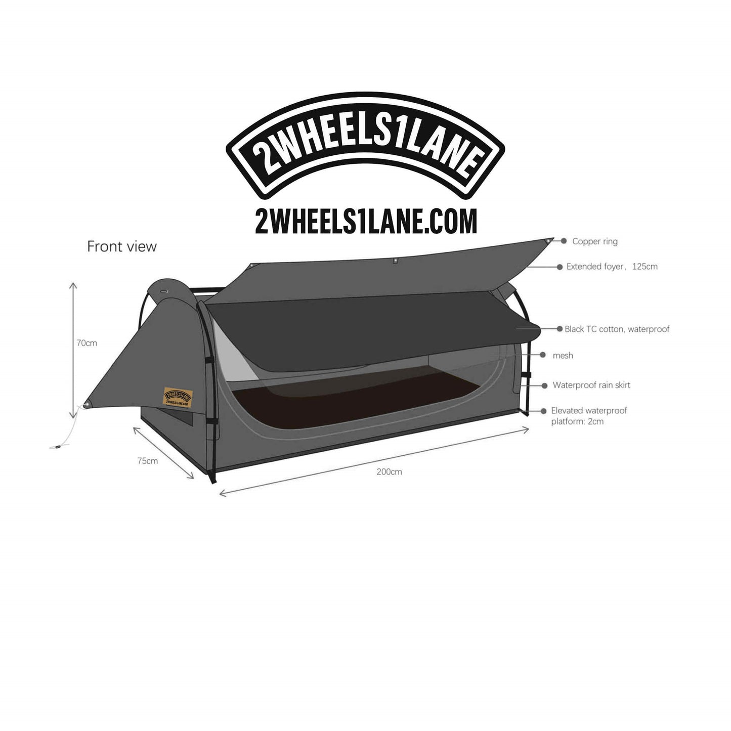PREORDER THE OUTLAW Motorcycle Camping Tent | 2Wheels1Lane Adventure Swag