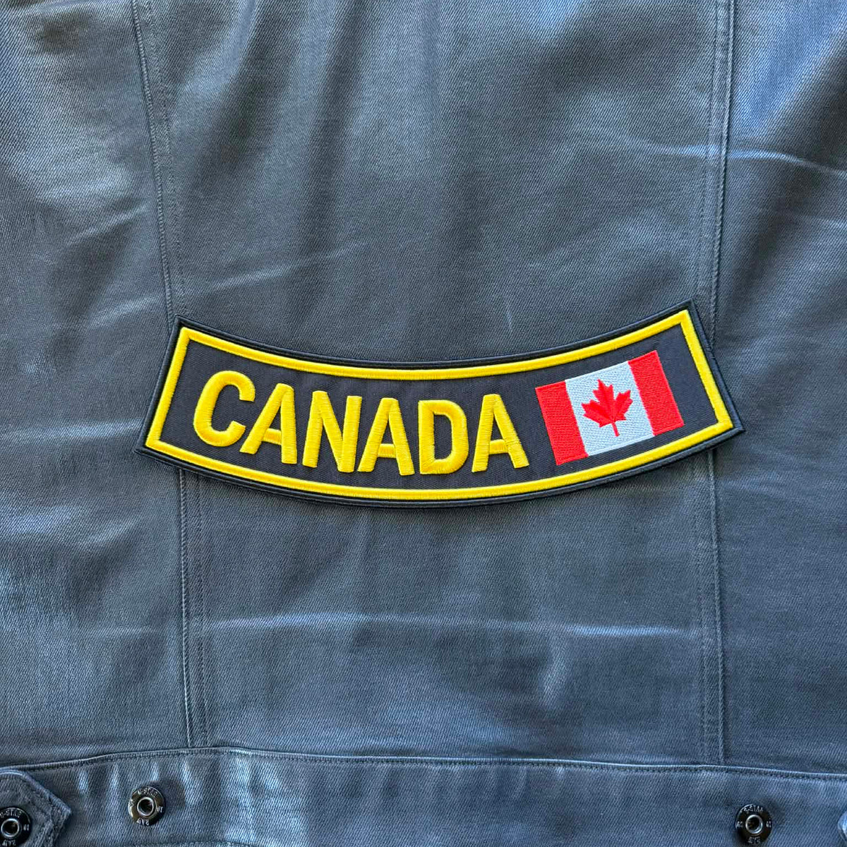 Canada Rocker Patch Top Rocker Canada Rocker Patch 11x3.15 Inches | Biker Vest Patch – 2Wheels1Lane