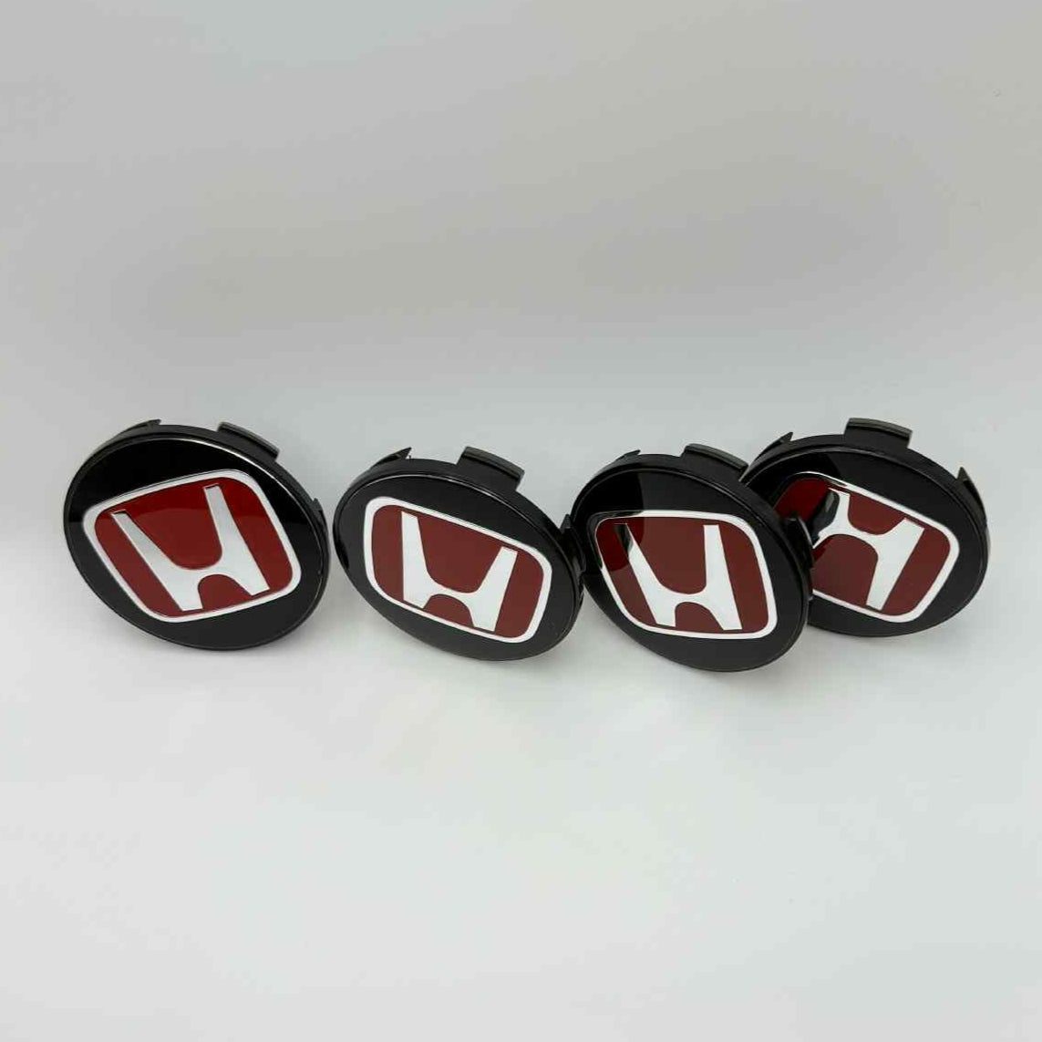 4pcs 69mm/2.72" Fits Honda Center Wheel Caps – Red & Black