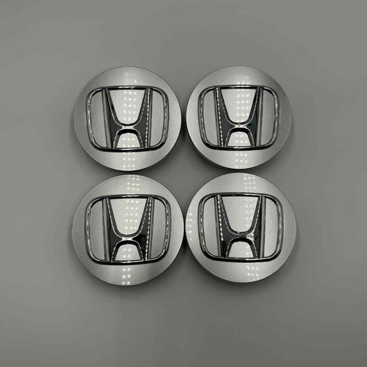 4pcs Honda Wheel Hub Caps 69mm / 2.72" – Silver Chrome Rim Covers