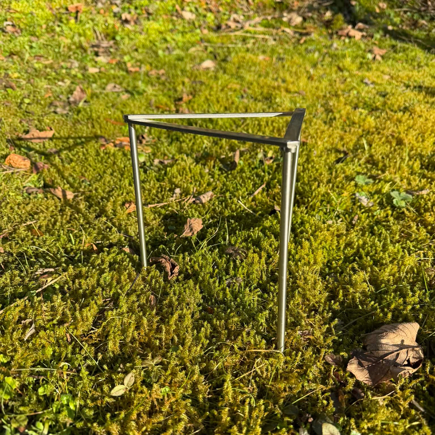 The Outlander Fire Stand, Stainless Steel Camping Tripod Stove Rack